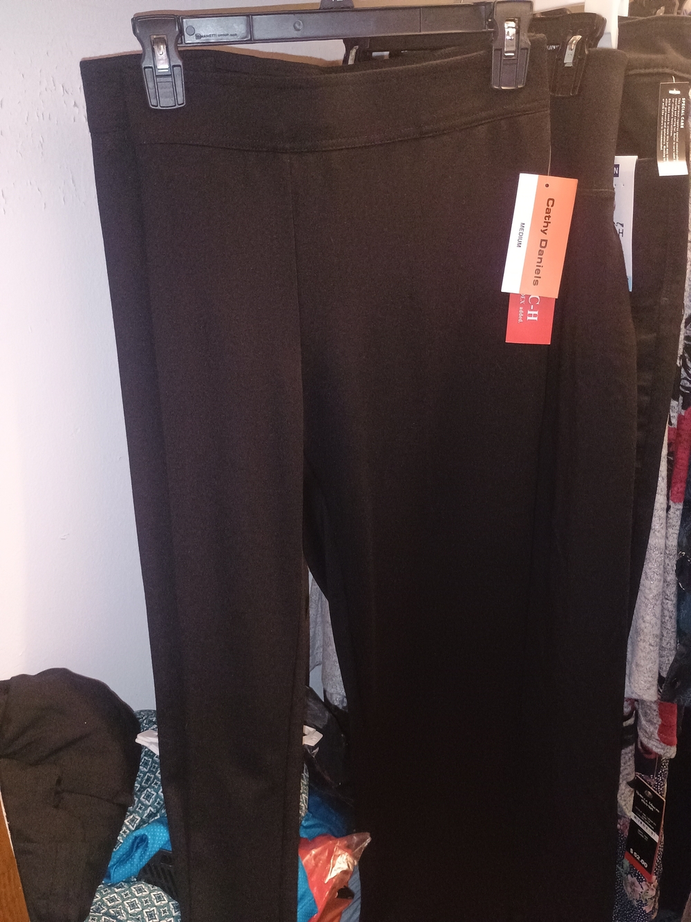 Cathy Daniels Black Straight-Leg Ponte Pants